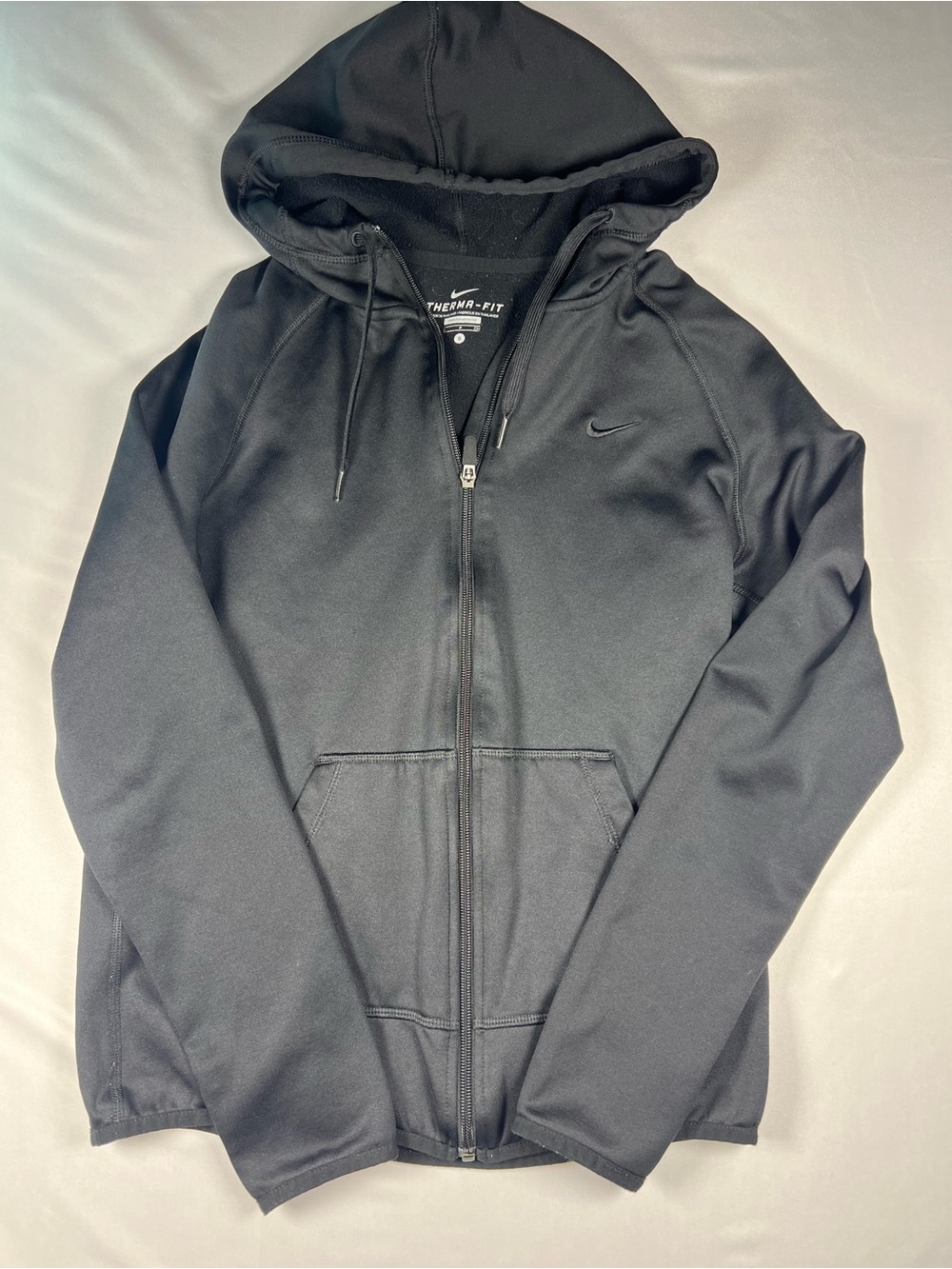 Nike Black Therma-Fit Full-Zip Hooded Sweater